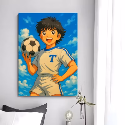 Retro Iconic Artwork Edition Captain Tsubasa Wall Art