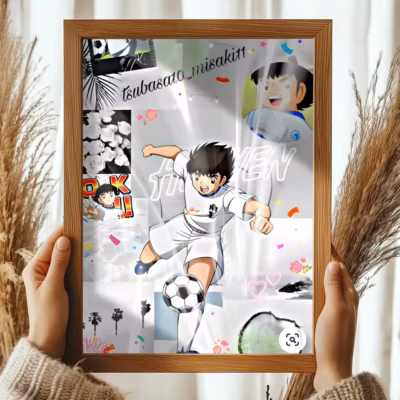 Retro Inspired Graphic Artwork Captain Tsubasa Wall Art