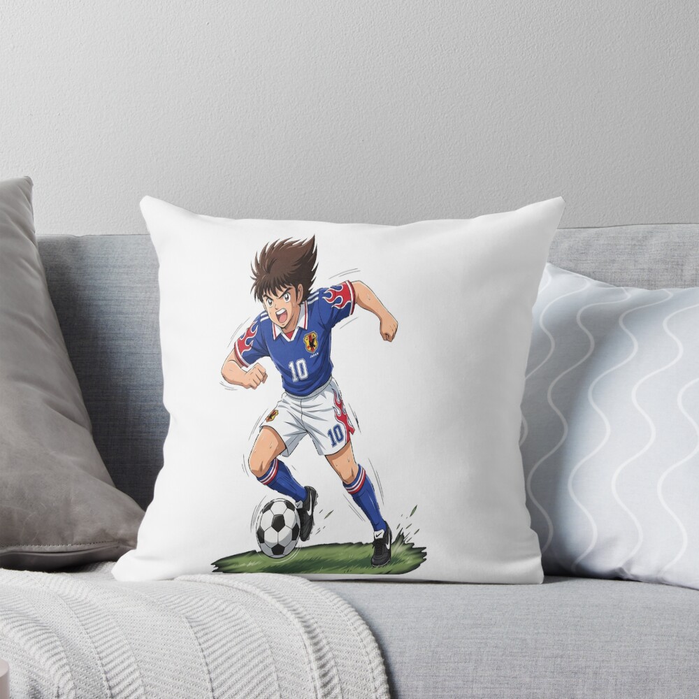 Here S Come The Captain Tsubasa Throw Pillow